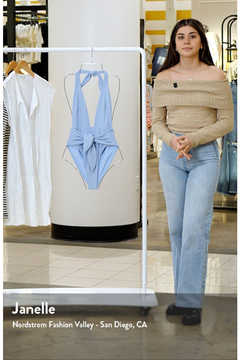 Tropez Rib Tie Waist One-Piece Swimsuit video