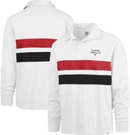 '47 Men's '47 White Atlanta Falcons Sundays Clubhouse Knox Thames Long Sleeve Rugby Polo