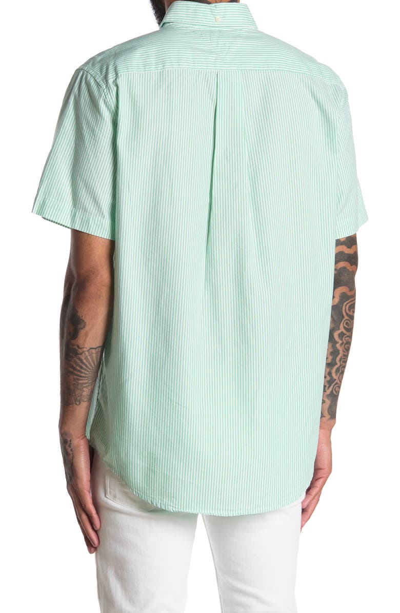 Tommy Hilfiger Ducal Stripe Print Short Sleeve Shirt, Alternate, color, 