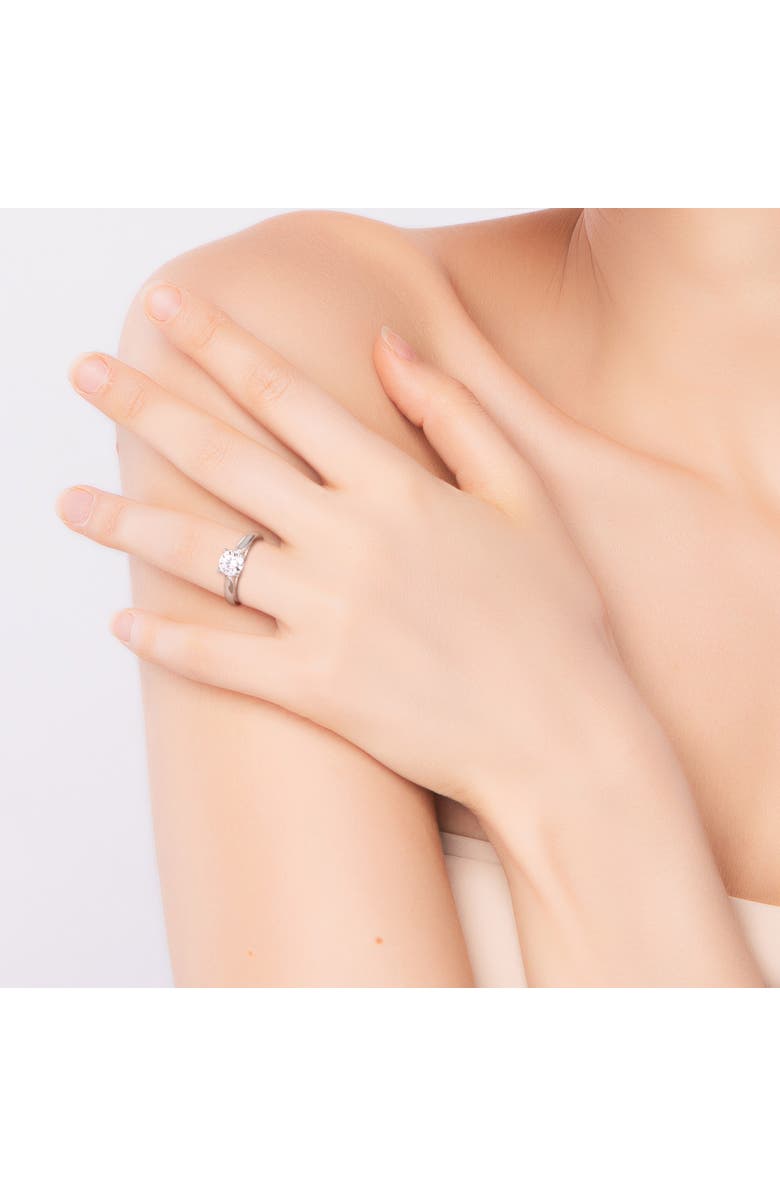 Julianna B. 1CT DEW Moissanite Solitaire Ring, Alternate, color, Sterling Silver