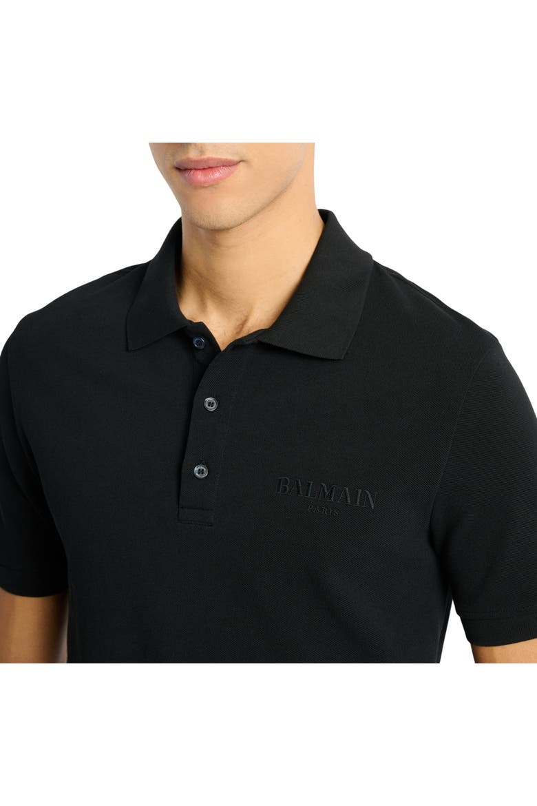 Embroidered Balmain Vintage polo, Alternate, color, black
