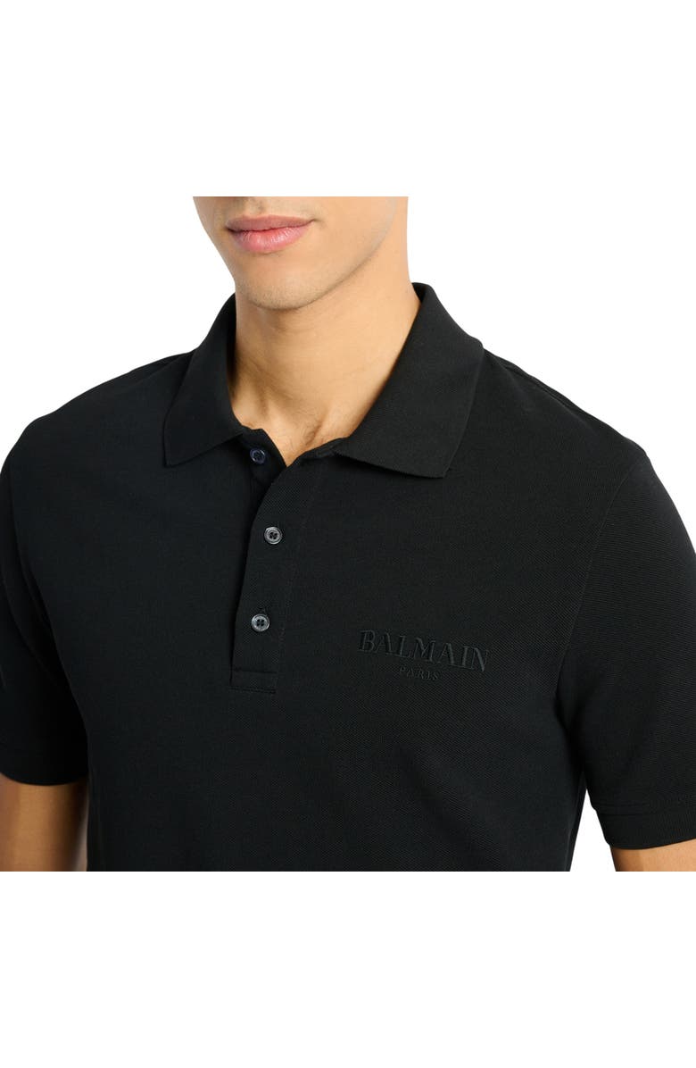 Balmain Embroidered Balmain Vintage polo, Alternate, color, Black