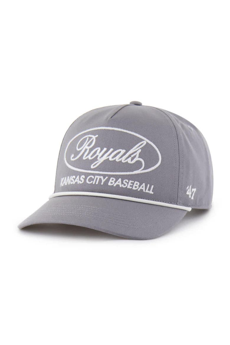 Men's '47 Gray Kansas City Royals Foundational Hitch Adjustable Hat, Alternate, color, Gray