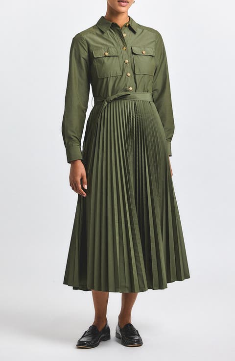 Kenza Pleated Shirtdress
