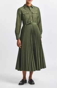 Kenza Pleated Shirtdress