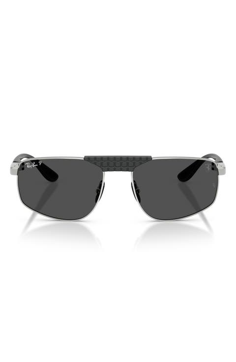 58mm Ferrari Polarized Irregular Sunglasses