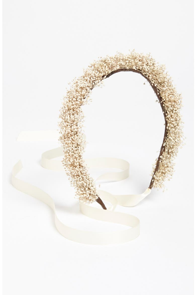 Baby's Breath Crown, Alternate, color, WHITE
