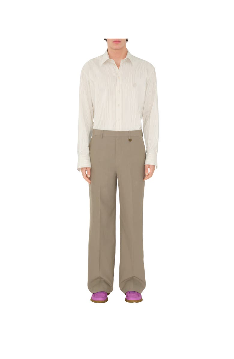 Burberry Silk Tailored Trousers, Alternate, color, Crater