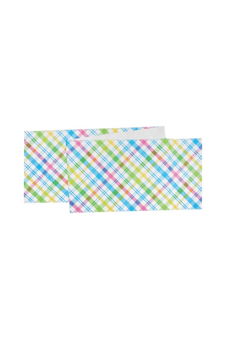 Spring Easter Blossom Plaid 100% Cotton Printed Table Runner 13" x 72", Main, color, Yellow