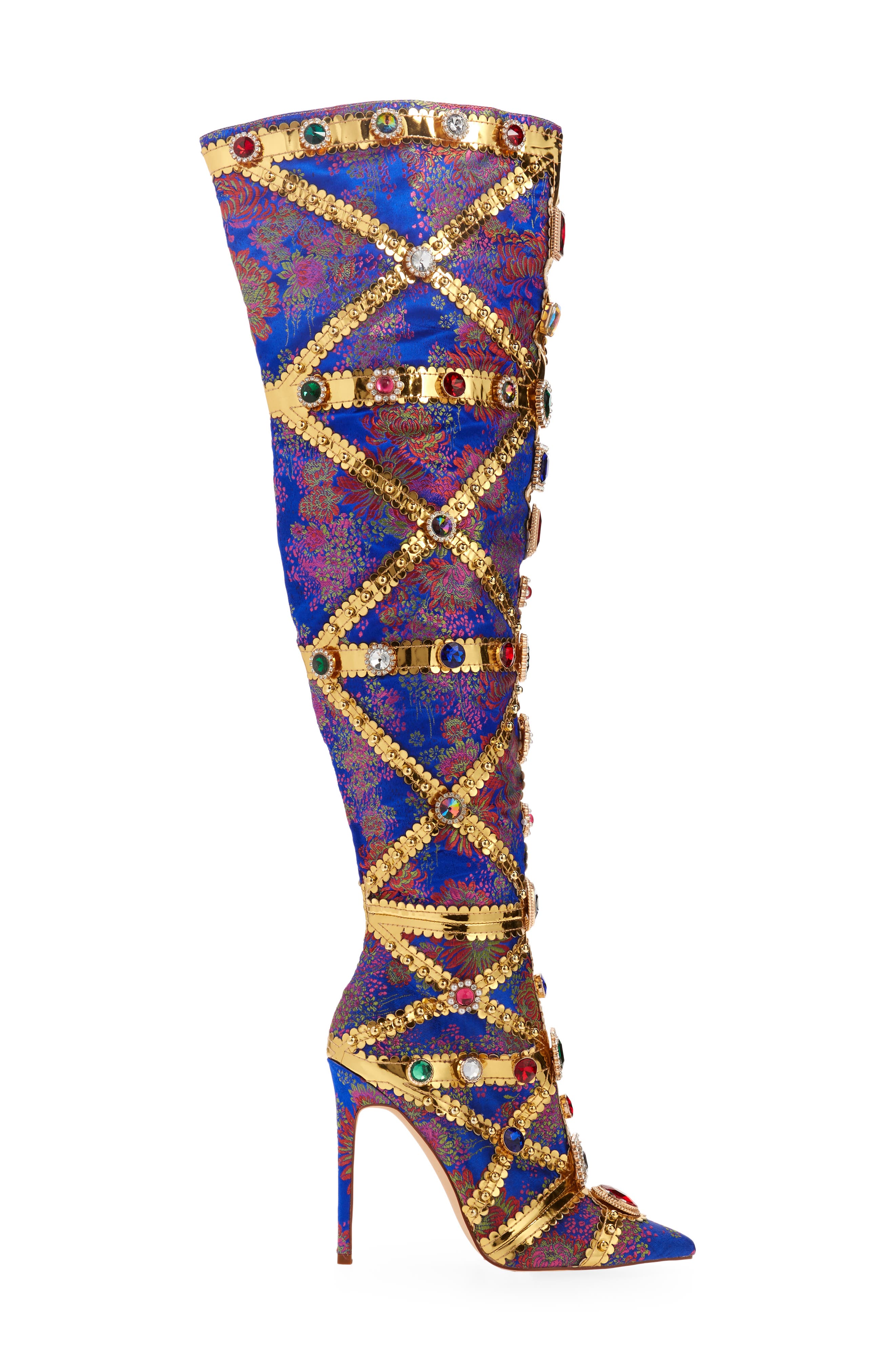 AZALEA WANG Berkley Knee High Boot, Alternate, color, Blue