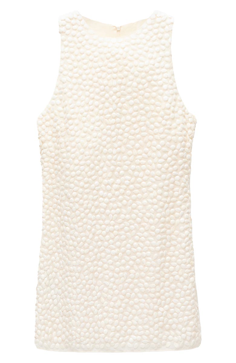 MANGO Beaded Sleeveless Shift Dress, Alternate, color, 