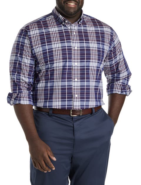 Big & Tall Large Plaid Sport Shirt