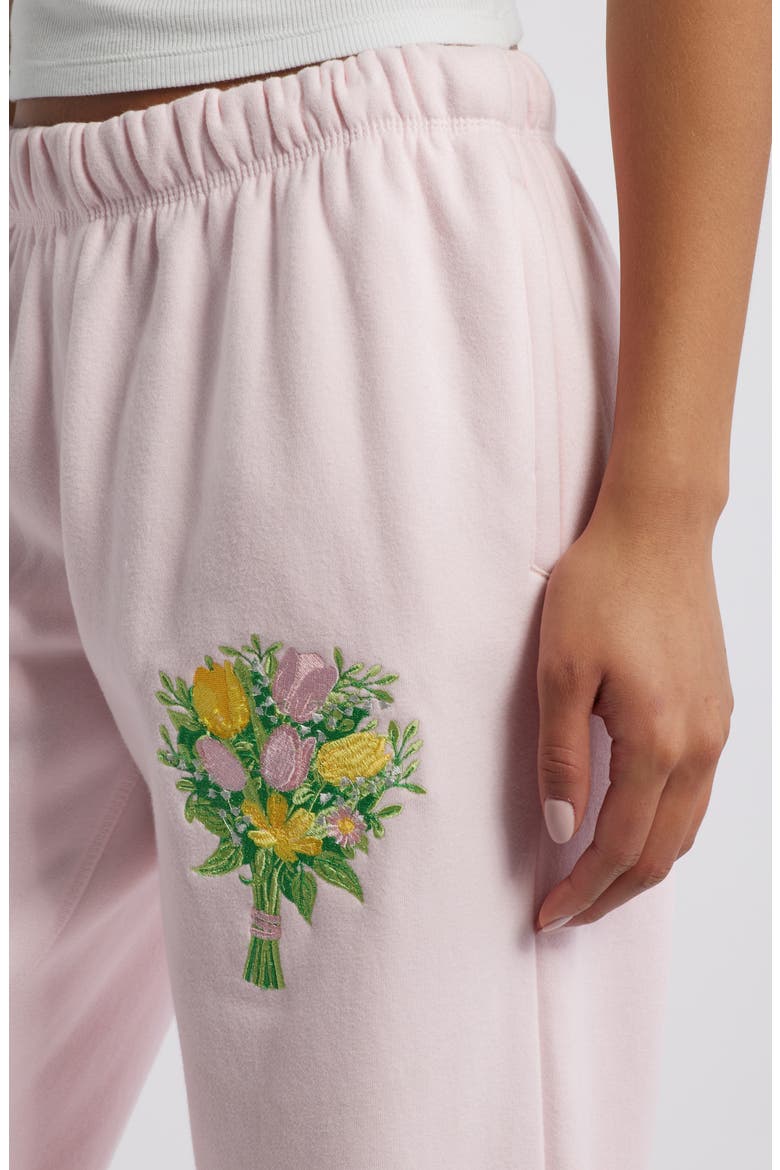 Sit with Us Embroidered Graphic Sweatpants, Alternate, color, BLUSH PINK
