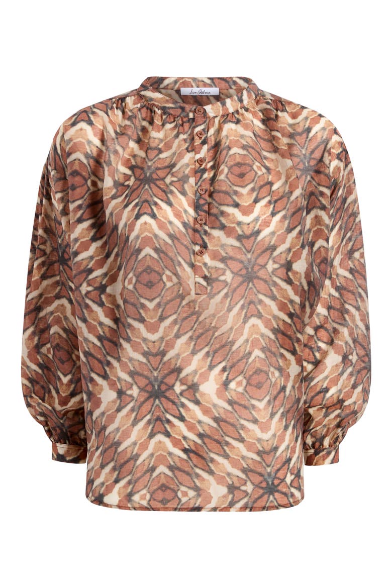 Print Top, Alternate, color, TIE DYE GEO MULTI