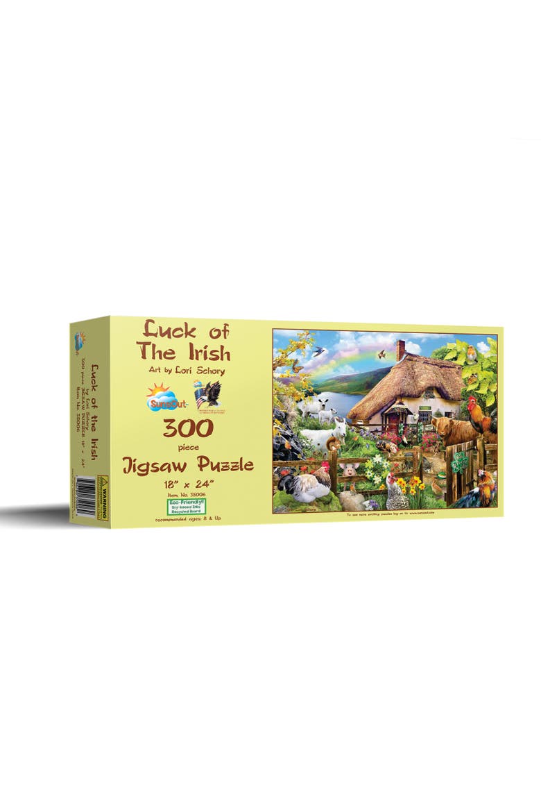 Luck of the Irish 300 piece Jigsaw Puzzle for Adults, Main, color, Multicolor