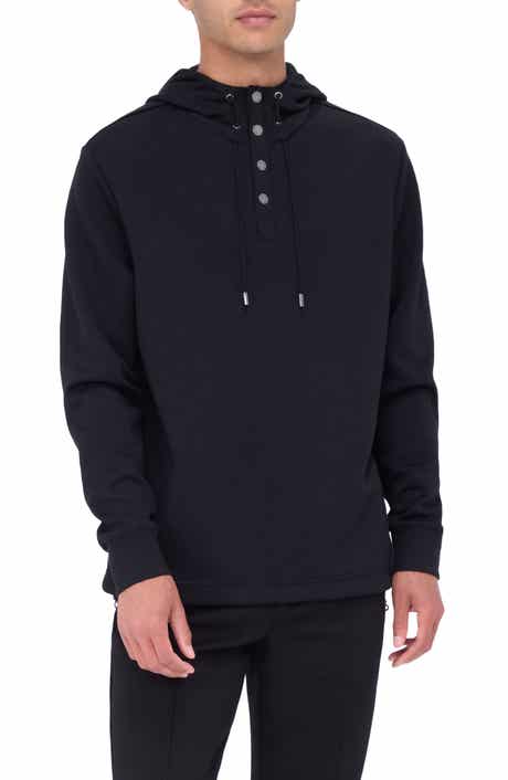 Bugatchi Wool & Nylon Quarter Zip Hoodie