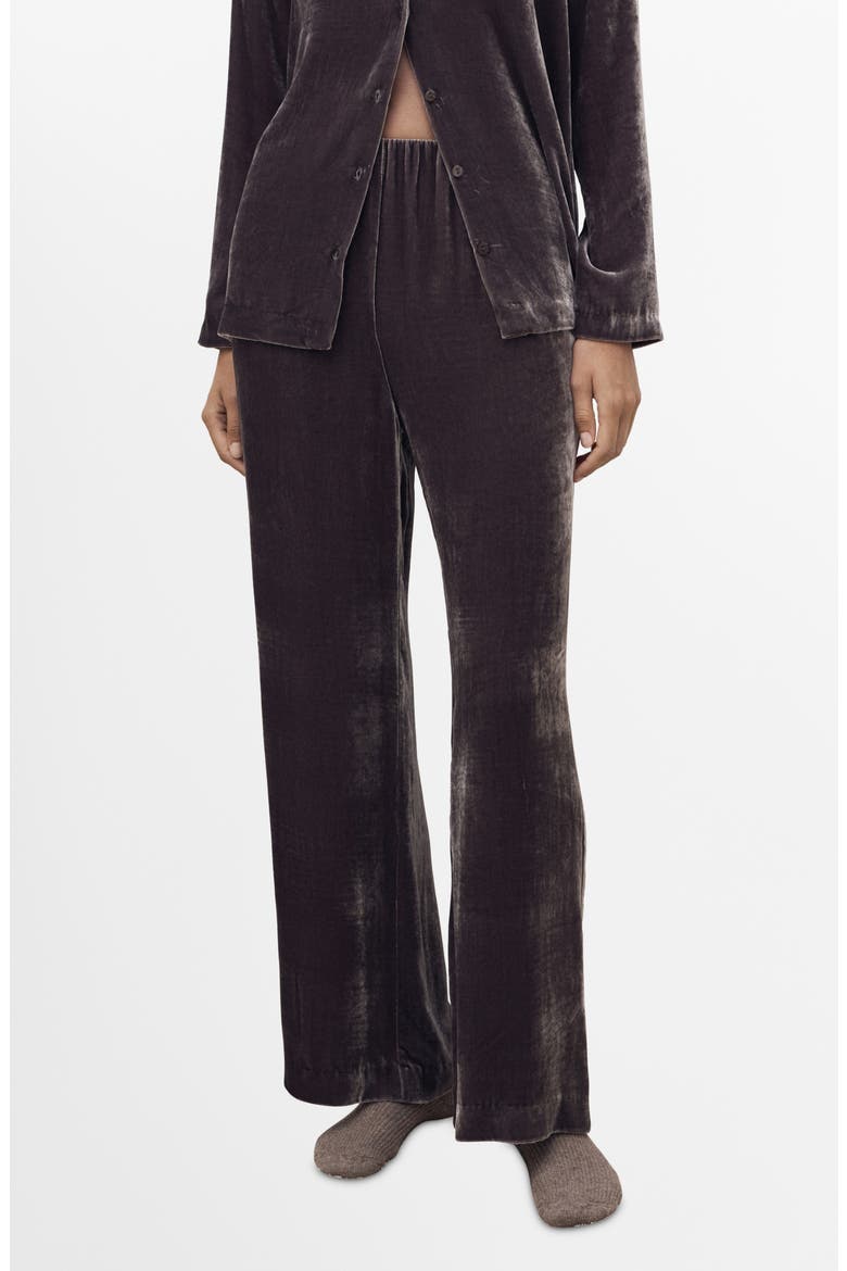 Velvet Lounge Pants, Main, color, BLACKBERRY