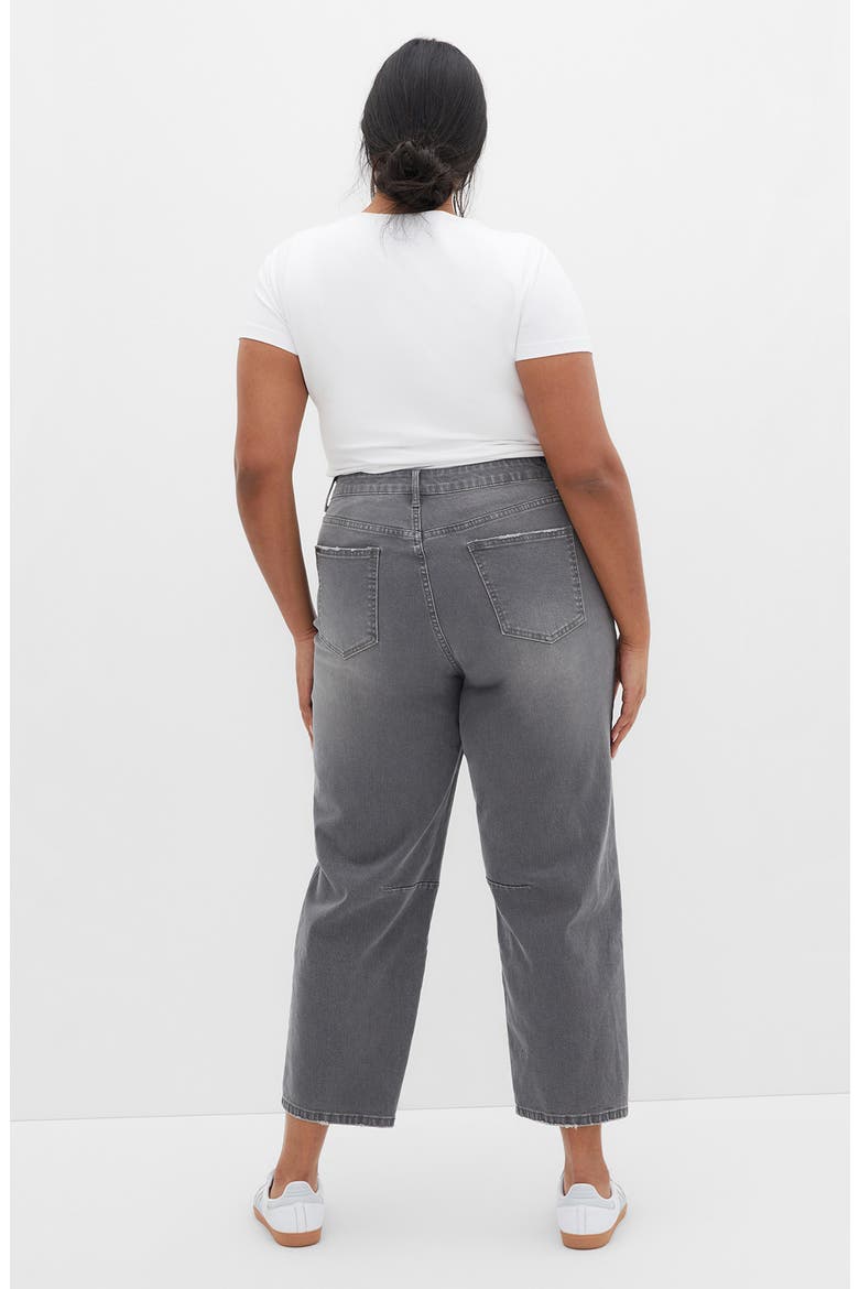 Lana High Waist Crop Straight Leg Jeans, Alternate, color, GREY WASH