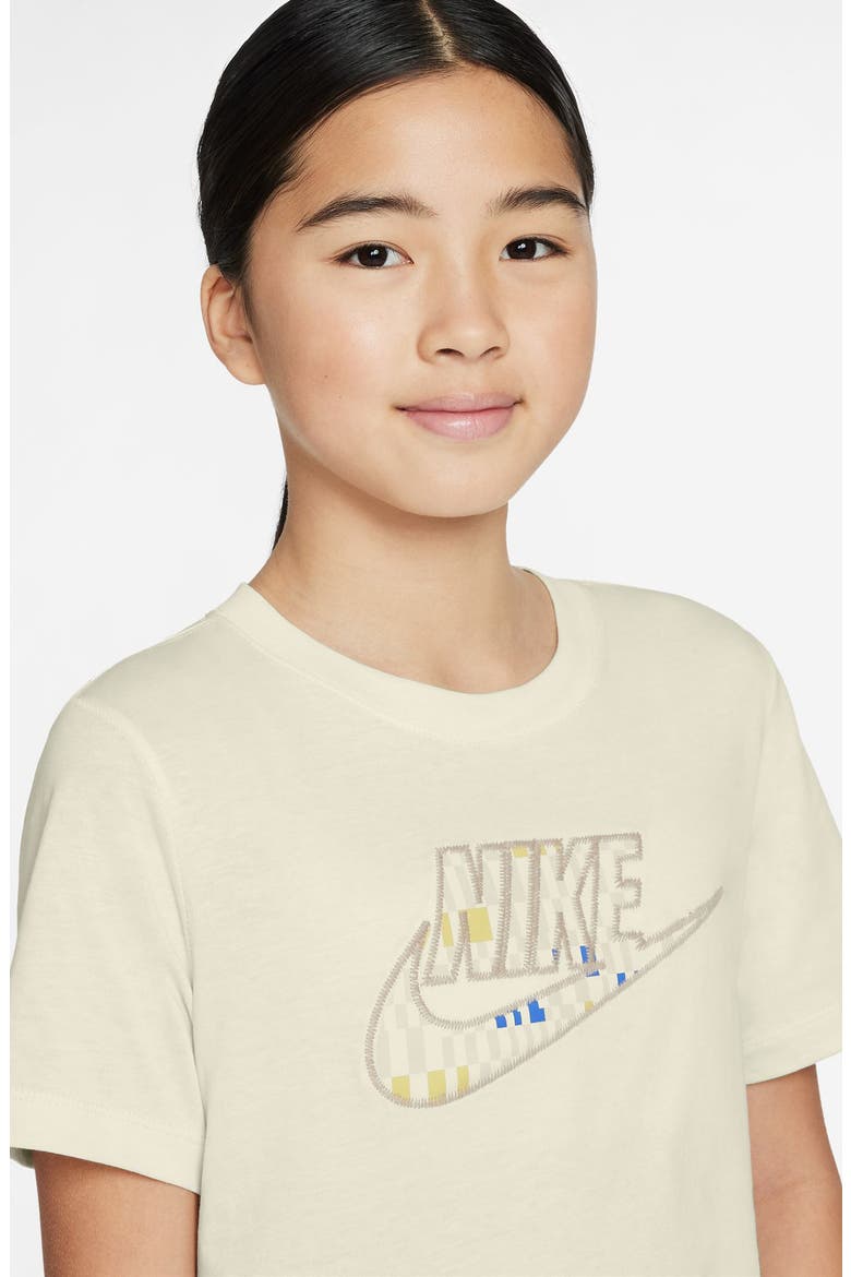 Kids' Club Futura Appliqué T-Shirt, Alternate, color, SOFT PEARL