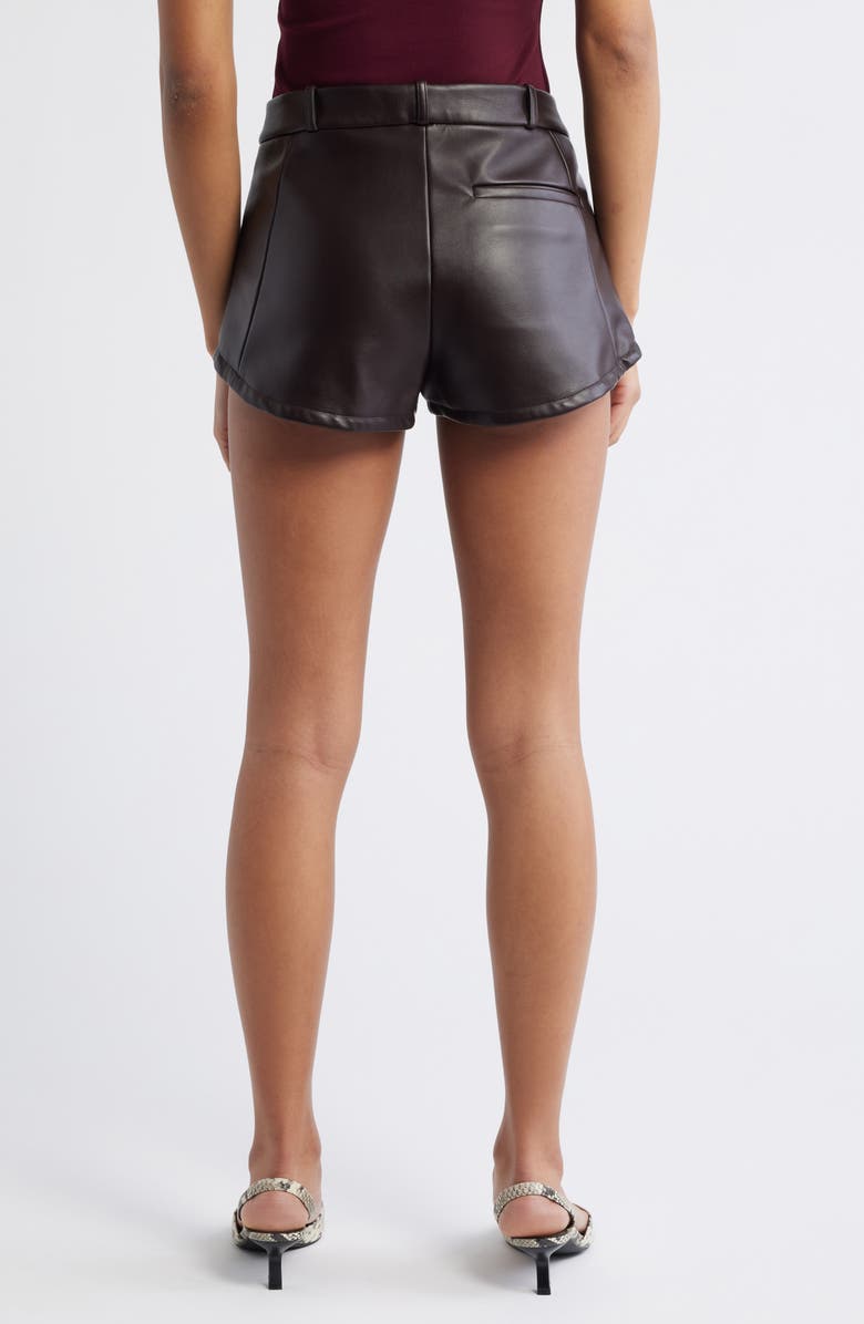 ARTLESS FOREVER Ellis Faux Leather Shorts, Alternate, color, Chocolate Brown