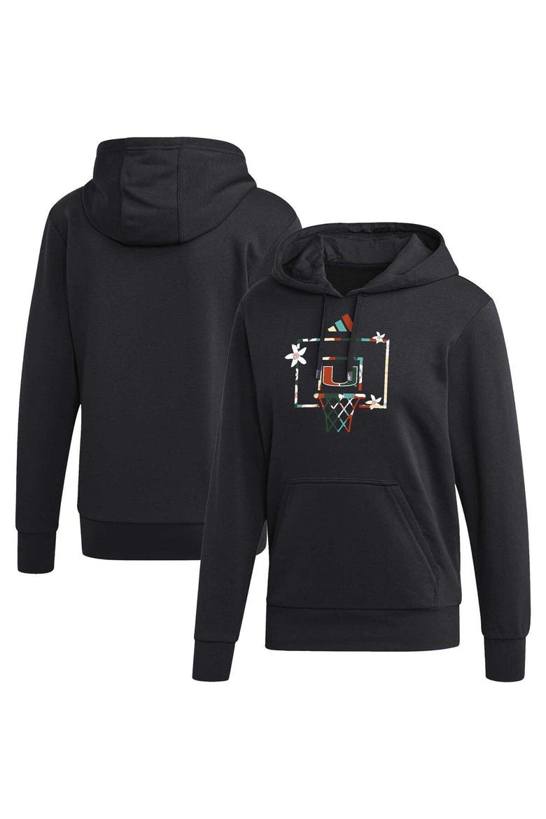Men's adidas Black Miami Hurricanes Honoring Black Excellence Pullover Hoodie, Main, color, Black
