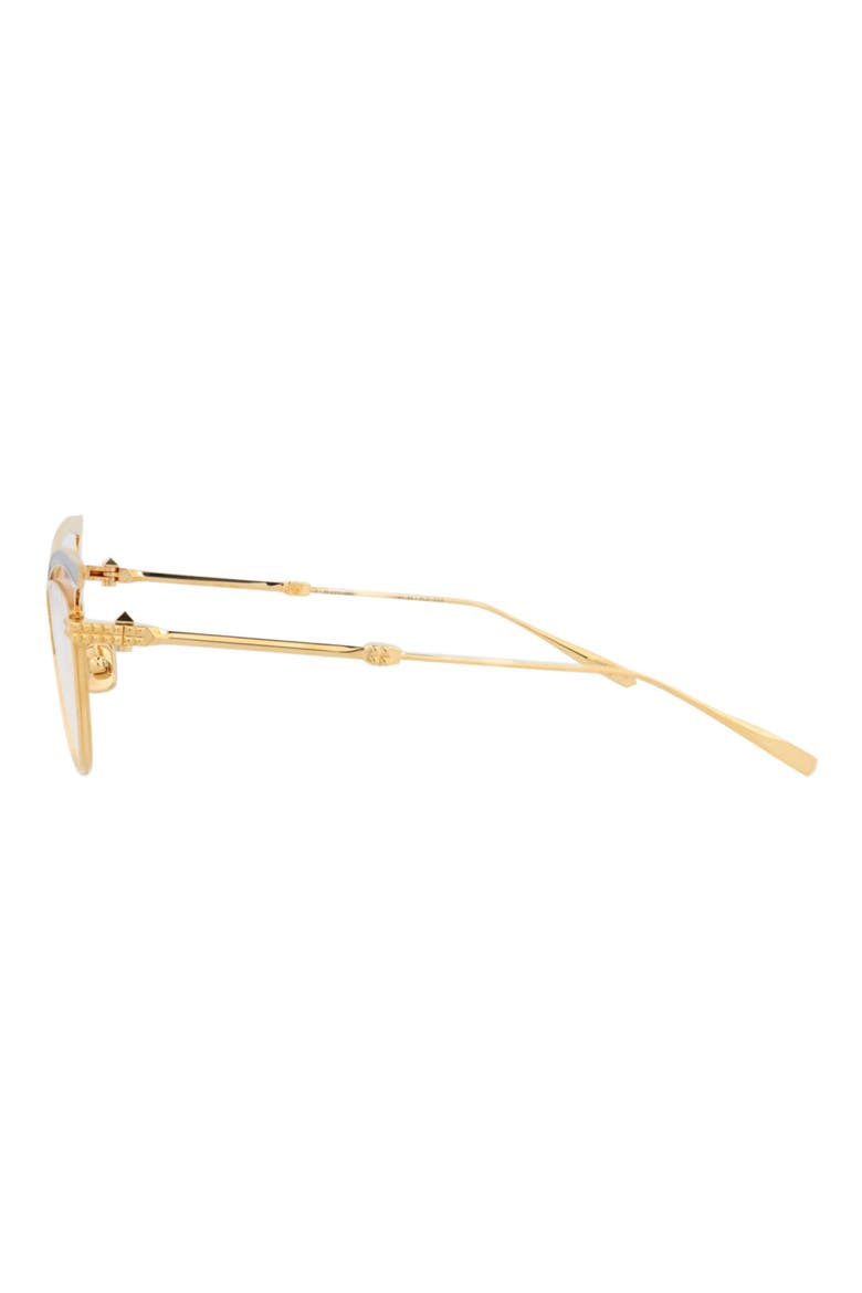 Novelty 55mm Cat Eye Optical Glasses, Alternate, color, GOLD GOLD TRANSPARENT