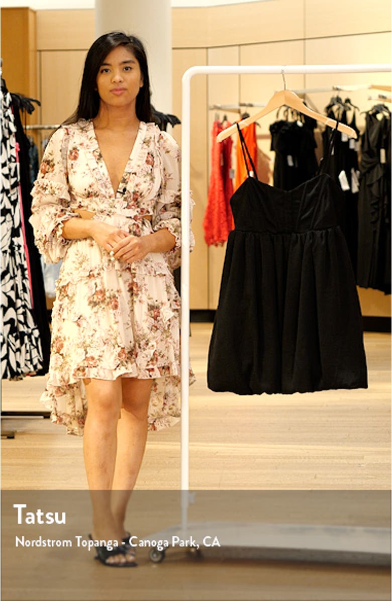 Bustier Bubble Hem Babydoll Dress, sales video thumbnail