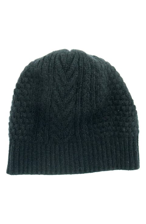 Cable Knit Cashmere Beanie
