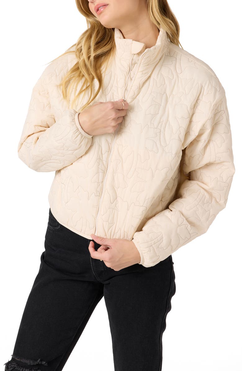 O'Neill Pippin Water Repellent Quilted Jacket, Main, color, Tapioca