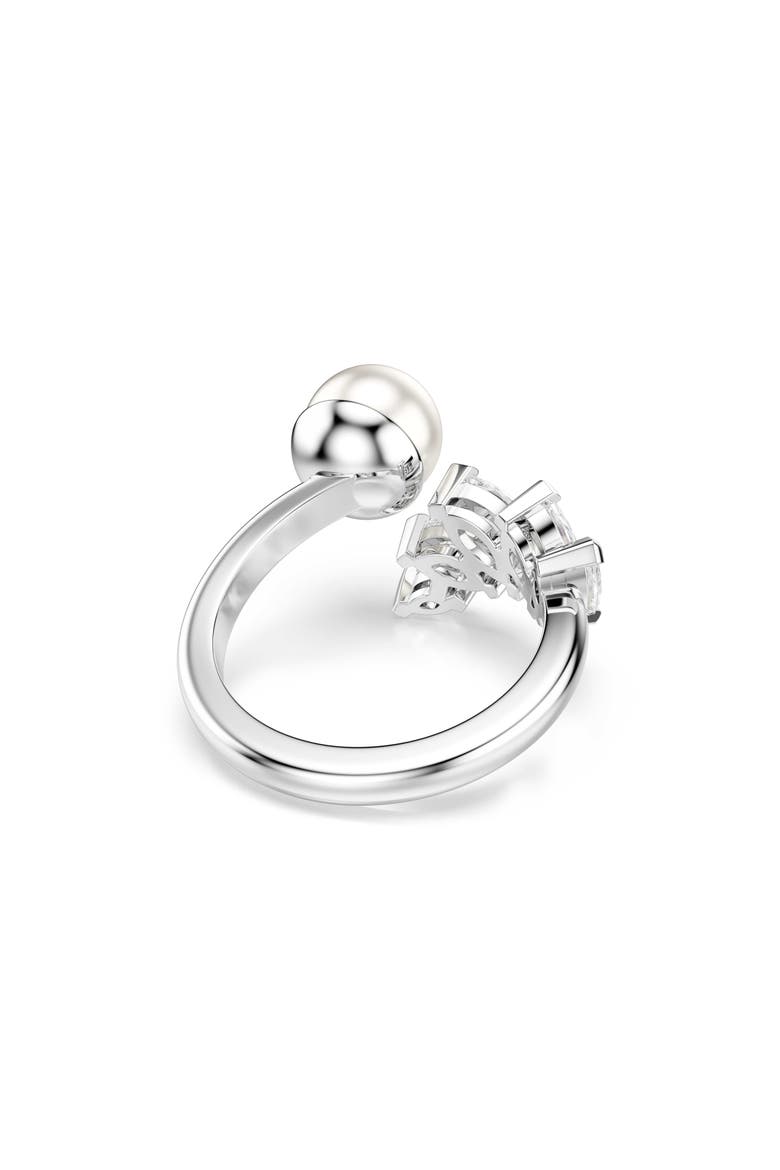 Mesmera Crystal Pearl Cluster Ring, Alternate, color, WHI/ RHS
