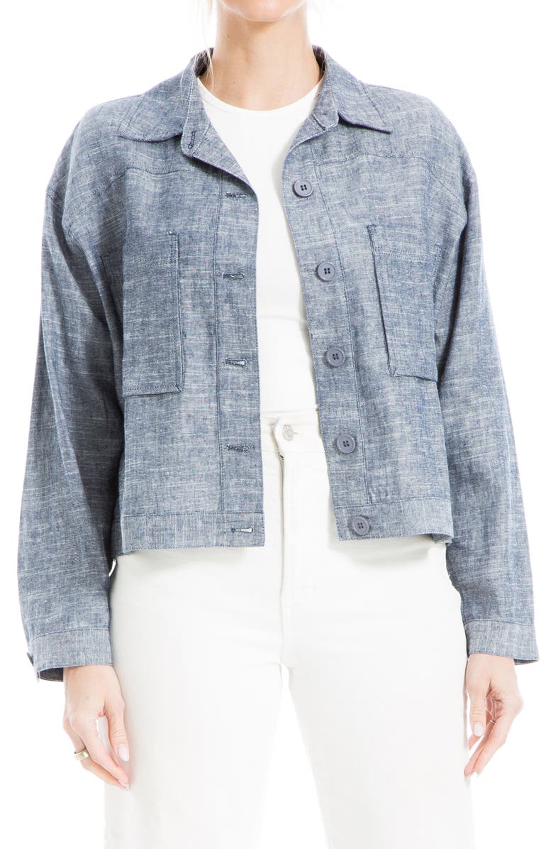 Crop Linen Blend Jacket
