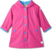 Hatley Kids' Raspberry Rose Waterproof Hooded Raincoat