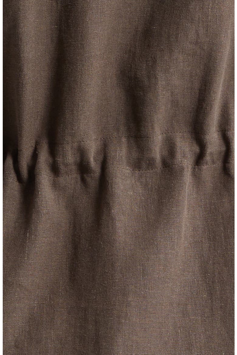 Linen & Cotton Poplin Field Jacket, Alternate, color, CHOCOLATE