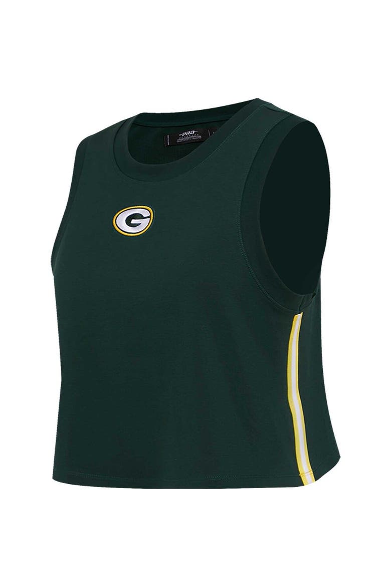 Women's Pro Standard  Green Green Bay Packers Ombre Wordmark Classic Cropped Tank Top, Alternate, color, Green