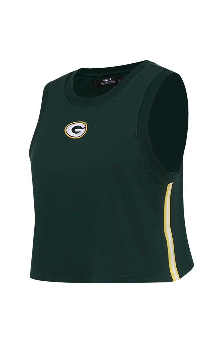 PRO STANDARD Women's Pro Standard  Green Green Bay Packers Ombre Wordmark Classic Cropped Tank Top, Alternate, color, 