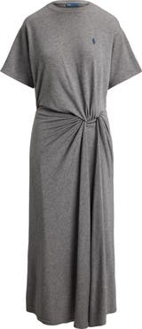 Polo Ralph Lauren Side Twist Midi T-Shirt Dress