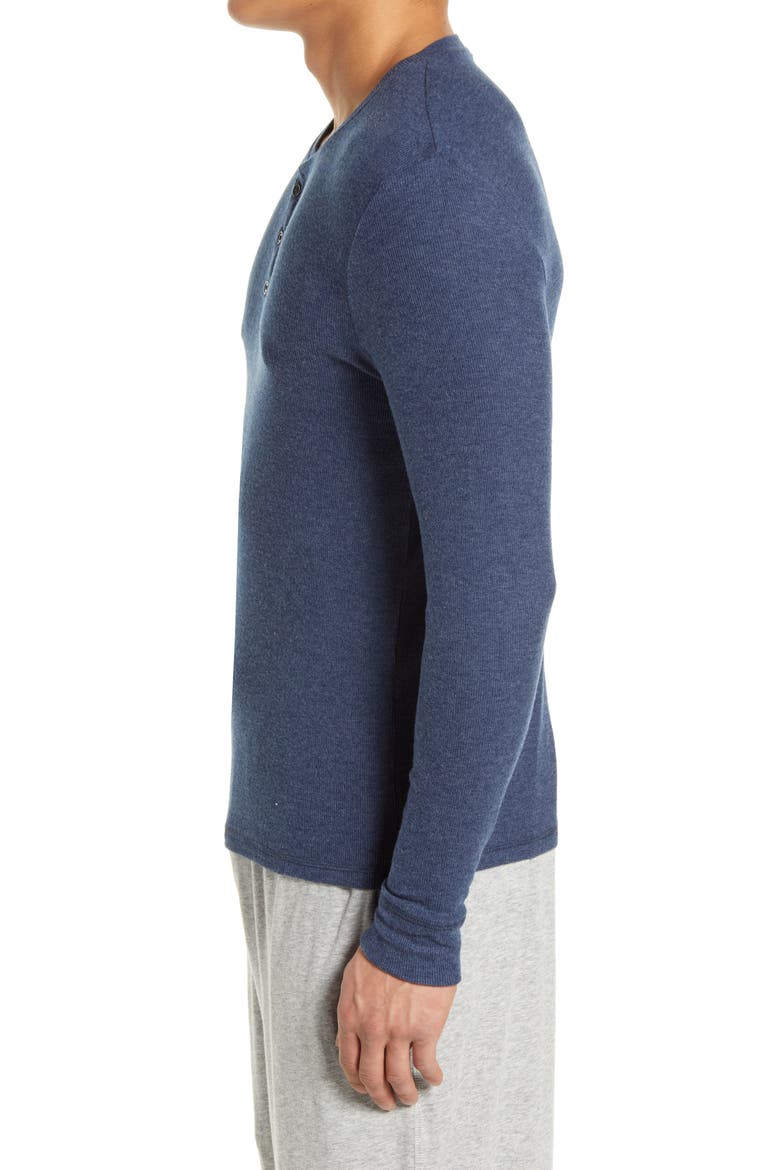 Long Sleeve Henley Lounge Shirt, Alternate, color, DRESS BLUES HEATHER