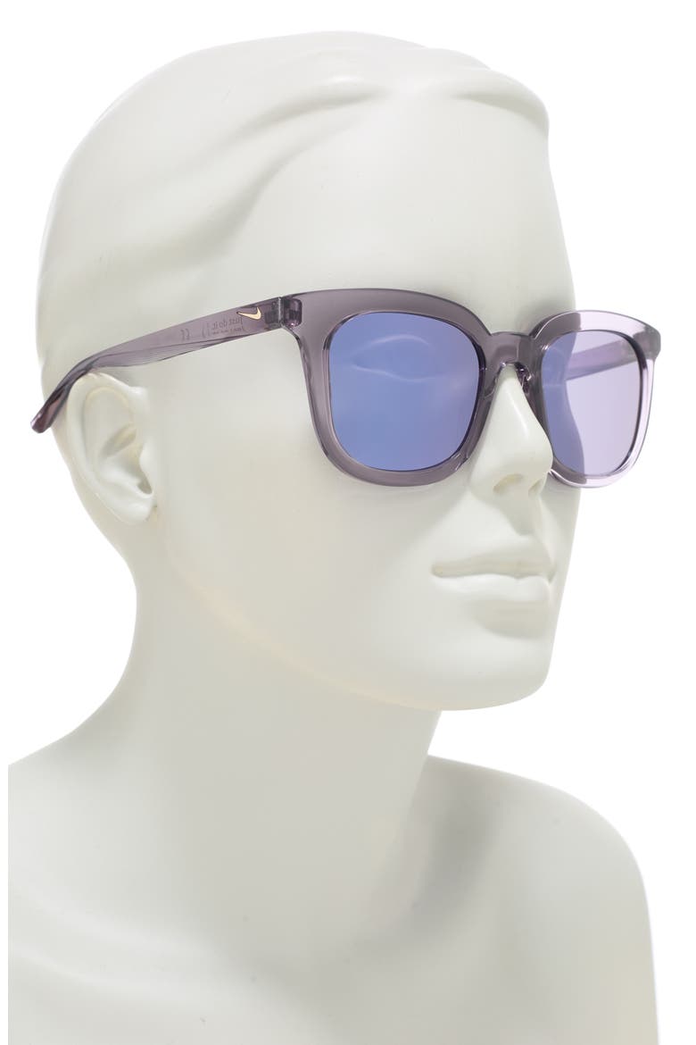 Myriad 52mm Mirrored Square Sunglasses, Alternate, color, DARK RAISIN/SUPER VIOLET
