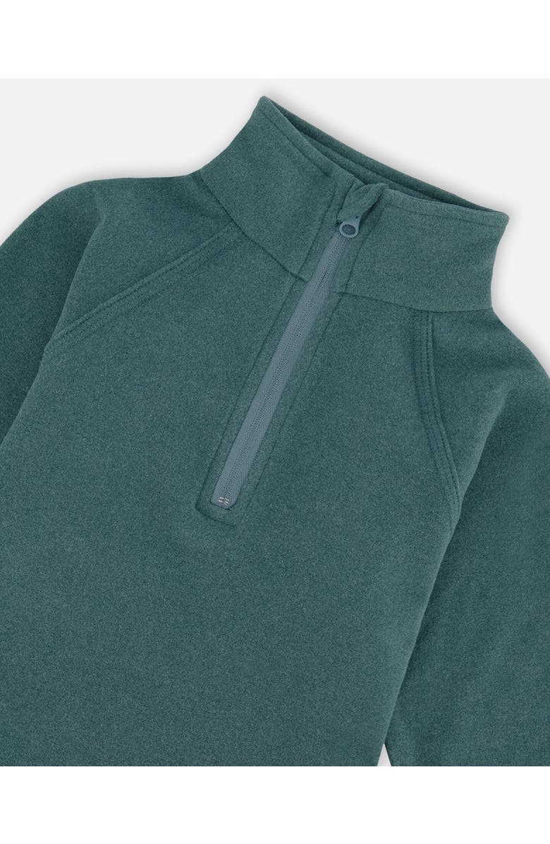 Deux par Deux Boy's Two Piece Thermal Underwear Set Pine Green, Alternate, color,