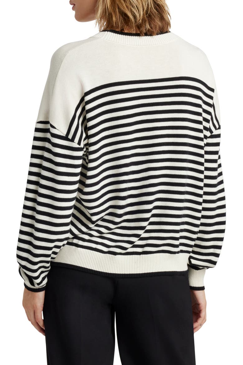 Sabrina Stripe Sweater, Alternate, color, BLACK/ ICE STRIPE