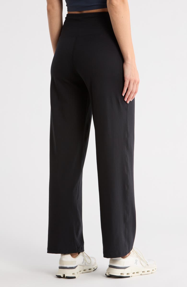 YOGALICIOUS Luxe Straight Leg High Rise Leggings, Alternate, color, Black