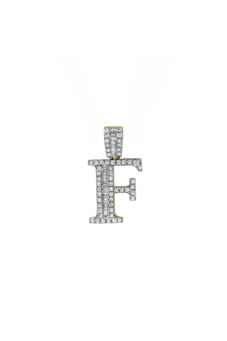 F Initial Diamond Pendant 10K Yellow Gold - 0.71 Carats, Alternate, color, 10K Yellow Gold