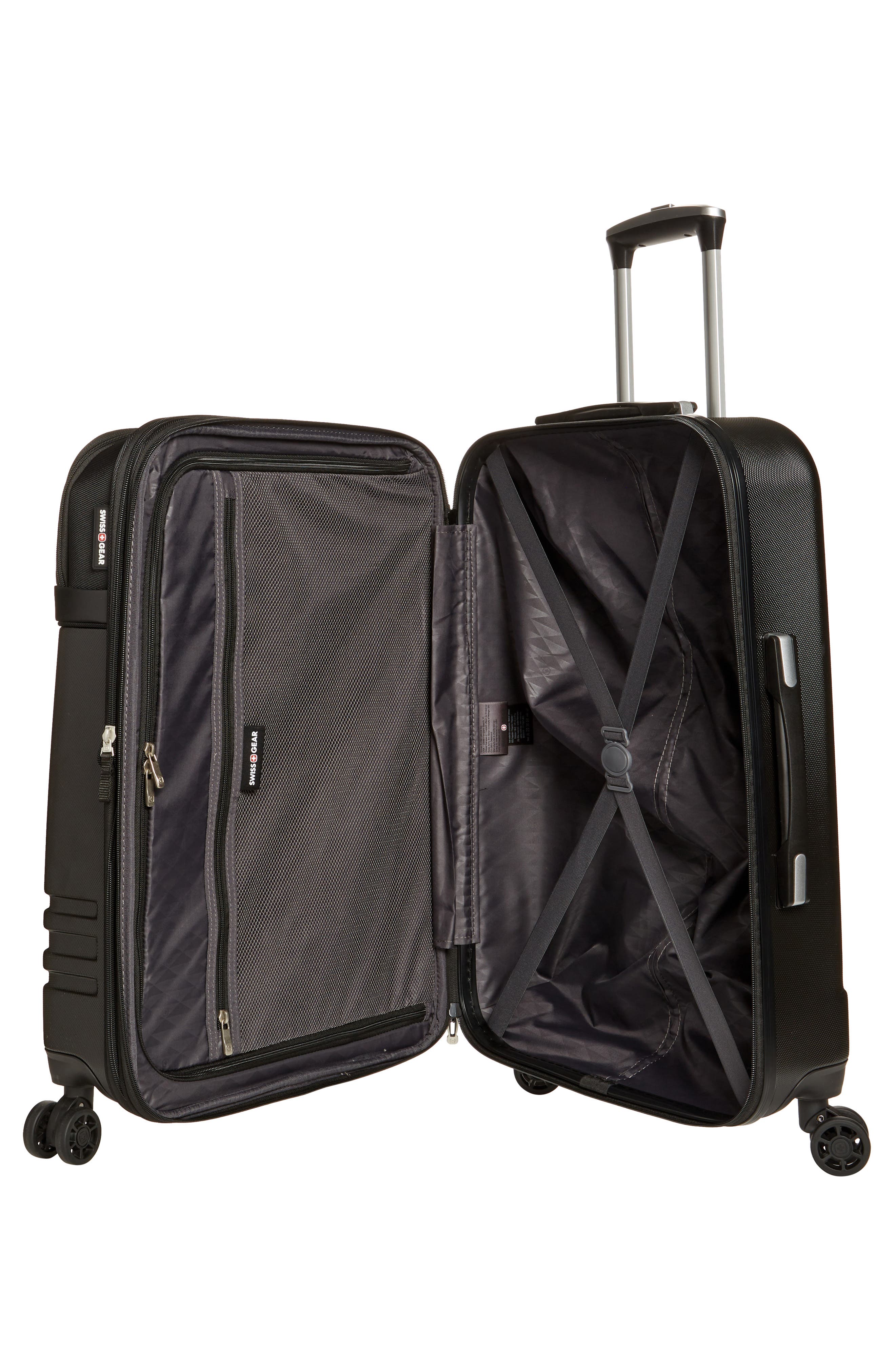 SWISSGEAR Hybrid 25-Inch Spinner Suitcase, Alternate, color, Black