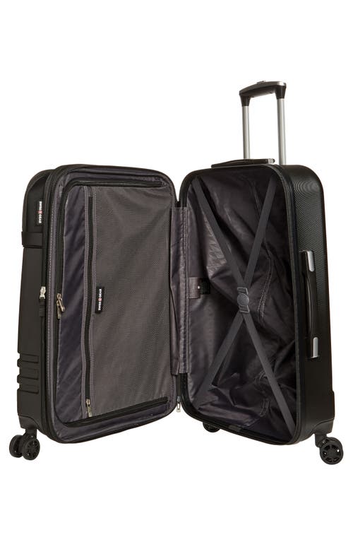 Swissgear Hybrid 25-inch Spinner Suitcase In Black