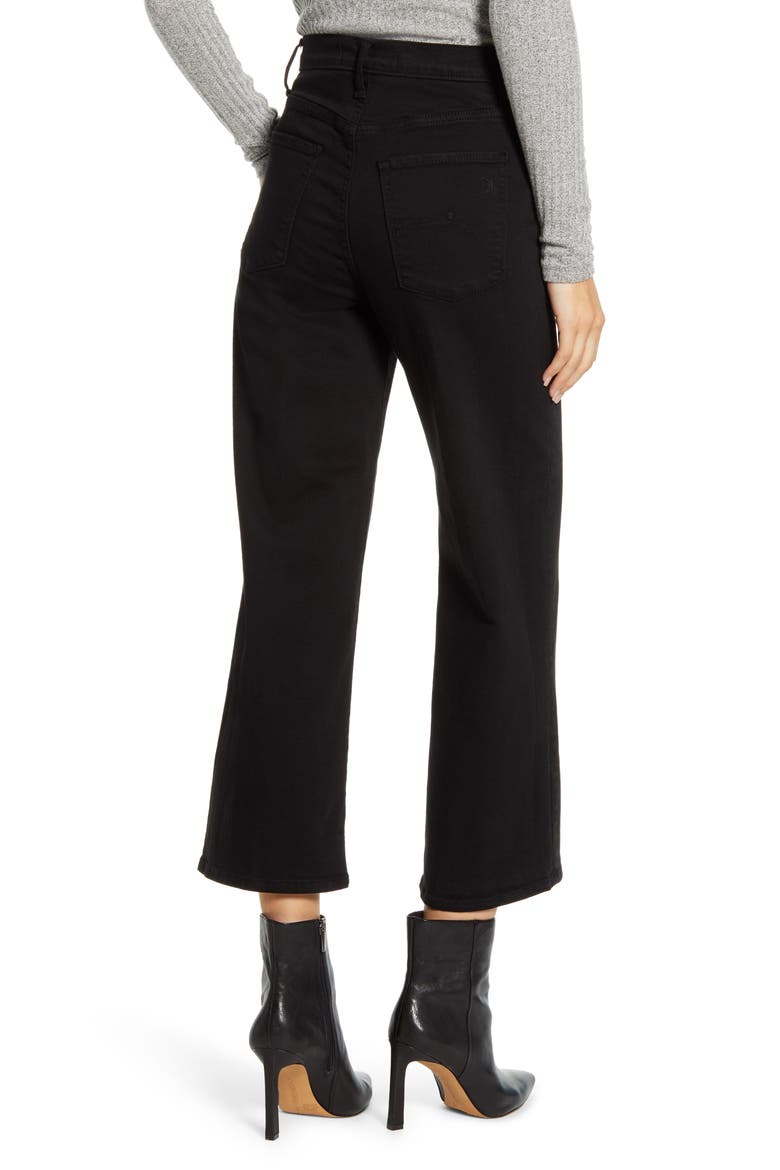 Milla Crop Wide Leg Jeans, Alternate, color, PURE BLACK