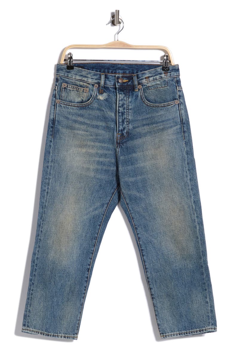 Tailored Drop Straight Leg Jeans, Main, color, BARTER INDIGO BLUE