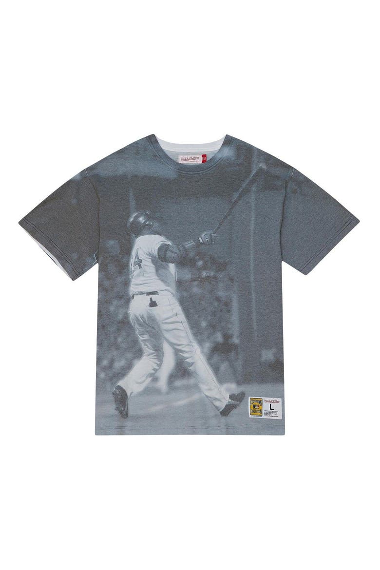 Men's Mitchell & Ness David Ortiz Boston Red Sox Cooperstown Collection Highlight Sublimated Player Graphic T-Shirt, Alternate, color, White