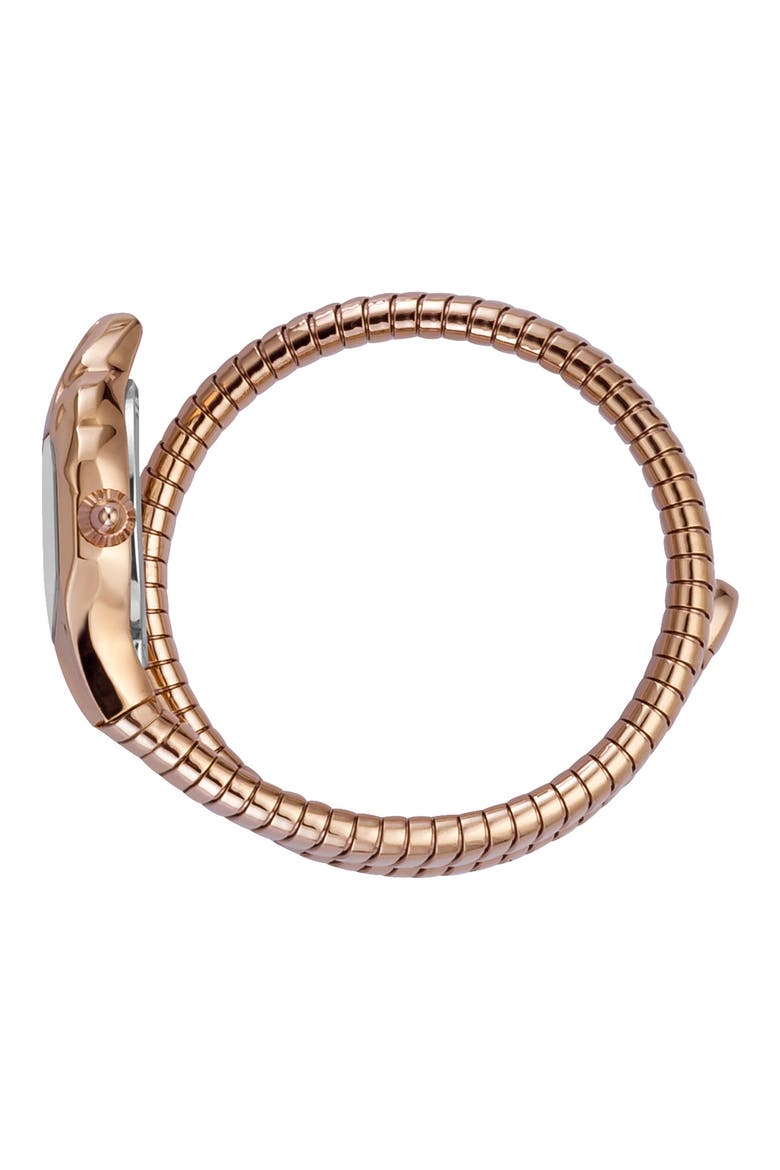 Snake Bracelet Watch, 22mm, Alternate, color, ROSE GOLD