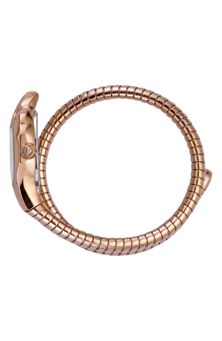 Just Cavalli Snake Bracelet Watch, 22mm, Alternate, color, Rose Gold