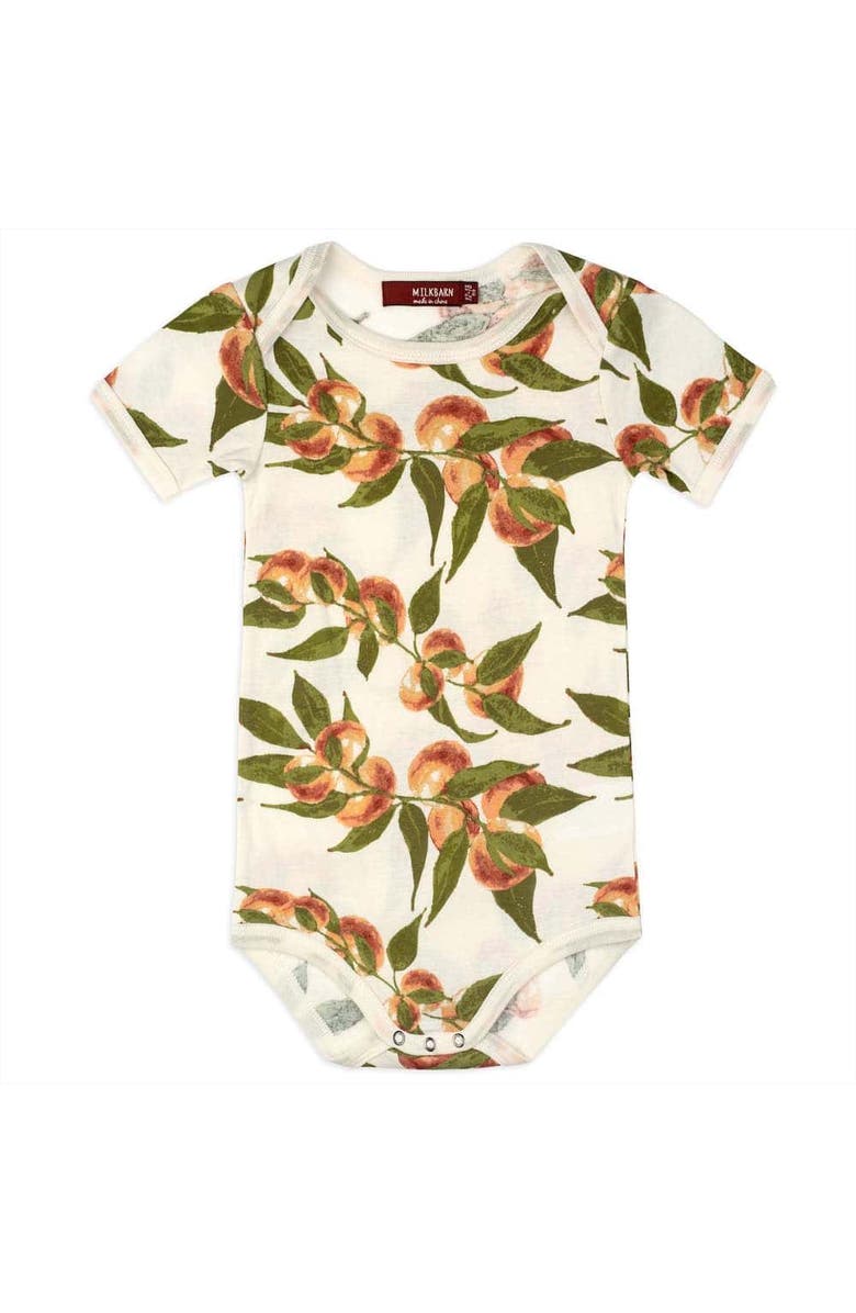 Milkbarn Organic Cotton One Piece, Main, color, Peaches